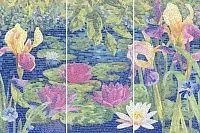 Панно Сад Моне лаппатированный лап, 60x90, арт. HGD/A94/3x/11000RL
