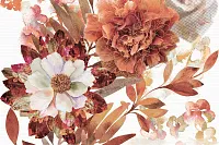 Панно Composicion Savage Flowers Marron 02 глянц, 30x45