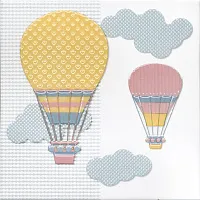 Декор Бон Вояж "Аэростат 2" мат, 20x20 6,9 мм, арт. VT/A370/5009