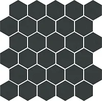 Плитка Агуста черный натуральный из 30 част мат, 29,7x29,8 6,9 мм, арт. 63001