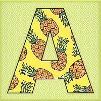 Декор Сад-огород "Ананас" матовый мат, 20x20 6,9 мм, арт. HGD/A546/5110