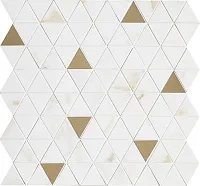 Мозаика Allmarble Wall Golden White SatMosaico Tria мат, 40x43 6 мм, арт. M8H1