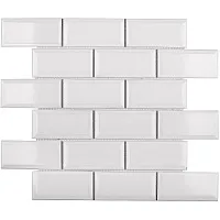 Мозаика Metro White Glossy глянц, 28,8x29,4 6,5 мм