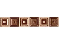 Бордюр Kamelia квадрат темный KM-B3-CR глянц, 4x25