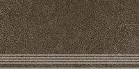 Ступень фронтальная Руссильон коричневый тёмный обрезной мат 30x60 9 мм арт. KM6060G0911RGRF