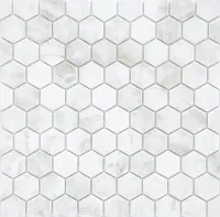 Мозаика Dolomiti bianco MAT hex 18x30x6 мат, 28,5x30,5 6 мм