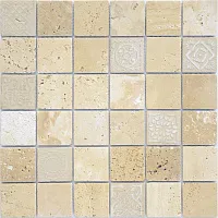 Мозаика Art Travertino Beige MAT 48x48x8 мат, 30x30 8 мм