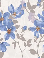 Плитка Натали Флауэр голубая 1034-0173 мат, 25x33