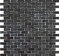 Мозаика Flow Brick Black глянц, 29,6x31,2 5 мм, арт. L244006361