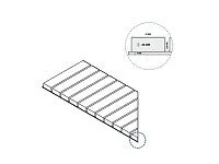 Деталь Грэй Решётка Стрим 20 Лев рельеф 25x60 24 мм арт. 620090000596
