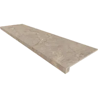 Ступень Beige BR02 прямоугол бортик без насечек + Подступенок мат 33x120 арт. 67323