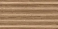 Керамогранит Wood Canarium Almond Stripes тёмно-бежевый карвинг мат 60x120 9,2 мм