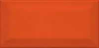 Плитка Клемансо оранжевый грань глянц, 7,4x15, арт. 16075
