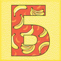 Декор Сад-огород "Банан" матовый мат, 20x20 6,9 мм, арт. HGD/A549/5109