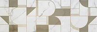 Декор Allmarble Wall Golden White Satin Decoro Club мат, 40x120, арт. M8T5