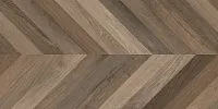 Керамогранит Wood Latina Brown Chevron M коричневый карвинг мат 60x120 8,2 мм