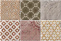 Декор Biarritz Inserto Paradise Ecru S/6, 10x10