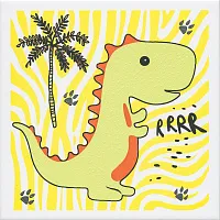 Декор Динозаврики 1 матовый мат, 20x20 6,9 мм, арт. OP/A226/5009