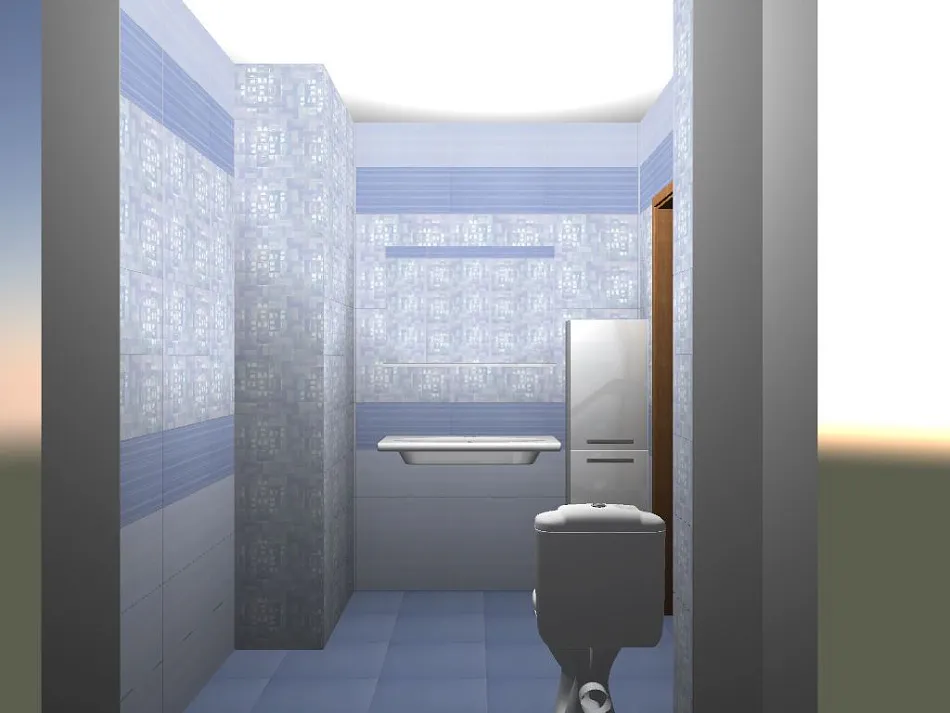 Готовый интерьер к коллекции Altacera Blik Azul