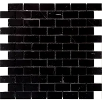 Мозаика Nero oriente POL 23x48 полир, 29,8x29,8 7 мм