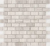 Мозаика Travertino Silver POL 23x48 полир, 29,8x29,8 7 мм