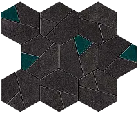 Мозаика Boost Tarmac Mosaico Hex Jade, 25x28,5 0-0 мм, арт. AN7A
