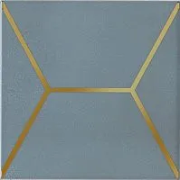 Декор Витраж голубой глянц, 15x15 6,9 мм, арт. OP/E181/17067