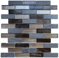 Мозаика Alcantara nero 23x73, 26x29,8 8 мм
