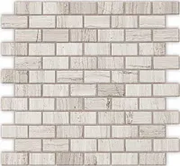 Мозаика Travertino Silver MAT 23x48 полир, 29,8x29,8 4 мм