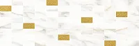Декор Aragon мозаичный белый золото, 20x60 8 мм, арт. MM60157