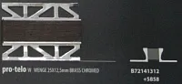 Бордюр Pro-telo w wenge 25x12,5 laton cromado, 2,5x25, арт. B72141312
