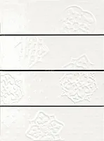 Декор Dec Mix 4 White глянц, 10x30, арт. R4GP