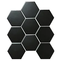Мозаика Hexagon big Black Matt SBH4810 мат, 25,6x29,5 6 мм