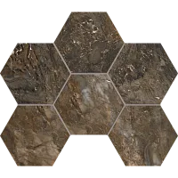Мозаика Dark Brown BR04 Hexagon мат 25x28,5 арт. 67344