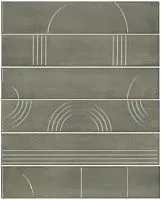 Плитка Мажорель зелёный из 6 частей глянц 36x28,5 10 мм арт. KMP3STA003RN6X