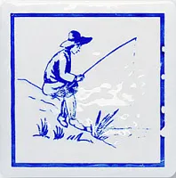 Декор D-Majolika Haga1D рыбак глянц, 11,5x11,5