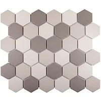 Мозаика Hexagon Grey Mix, 28,2x32,5 6 мм
