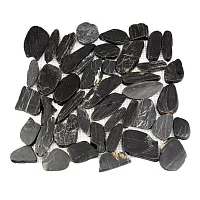 Мозаика MS00-3 BCP ГАЛЬКА овал чёрная шлифованная, 32x32 12 мм, арт. 52381