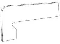 Плинтус Zanq.MEDITERRANEO ARENA izquerdо (лев), 39,5x17,5