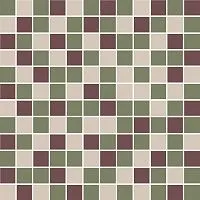 Мозаика Темари микс зелёный, бордовый, бежевый светлый мат 29,8x29,8 3,5 мм арт. KMD2MSM011MN