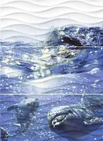 Панно Wave Dolphins, 60x44, арт. WA2T123D