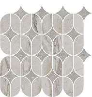 Мозаика Ифран наборный серый светлый обрезной глянц 30x32,5 9 мм арт. KMD2HID004BR