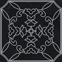 Вставка Tozz Classico Nero Marquinia Argento, 7x7, арт. 6000620