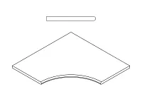 Доп Элемент ПУР БОРТИК ЗАКРУГЛЁННЫЙ. Доп, 30x60 20 мм, арт. 620090000277