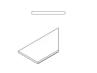 Доп Элемент МАГНЕЗИО БОРТИК ЗАКРУГЛЁННЫЙ ПРАВЫЙ. Доп, 30x60 20 мм, арт. 620090000400