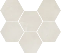 Мозаика Континуум Полар Гексагон мат 25x29 9 мм арт. 620110000186