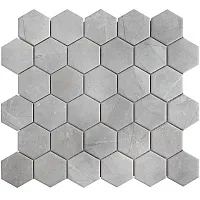 Мозаика Hexagon Small Marble Grey Matt Сетка мат, 28,2x27,1 6 мм
