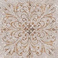 Декор Терраццо беж декорированный обрезной, 60x60 11 мм, арт. SG632100R