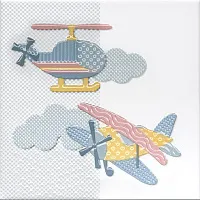 Декор Бон Вояж "Вертолёт" мат, 20x20 6,9 мм, арт. VT/A376/5009
