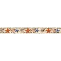 Бордюр Аликанте бежевый (звездочки, ракушки) глянц 5x50 9 мм арт. 05-01-1-57-03-11-123-0